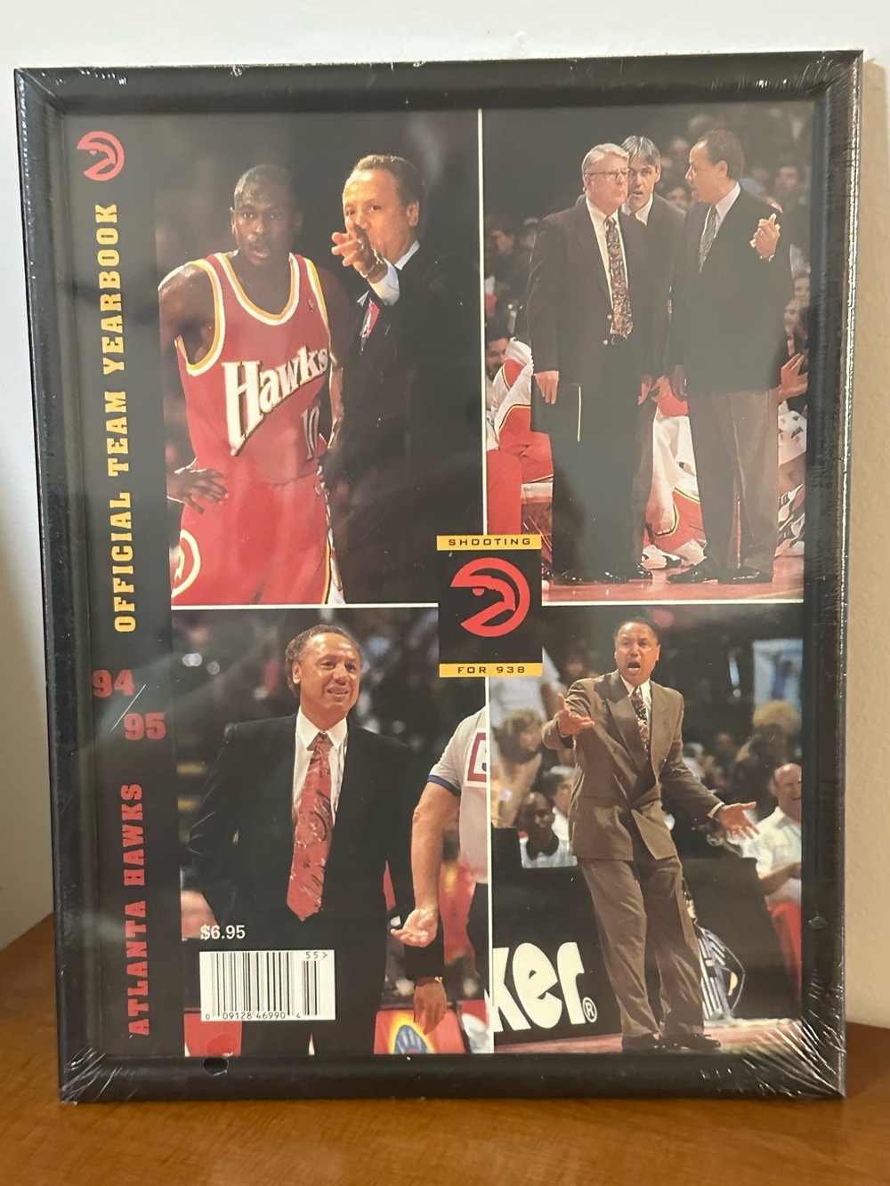 Vintage 1994-1995 Atlanta Hawks Official Team Yearbook NOS Framed